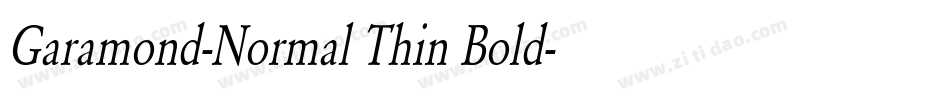 Garamond-Normal Thin Bold字体转换